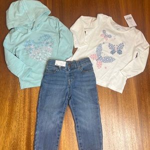 NWT Baby Girl Bundle! Skinny Jeans and cotton jersey long sleeve Tees